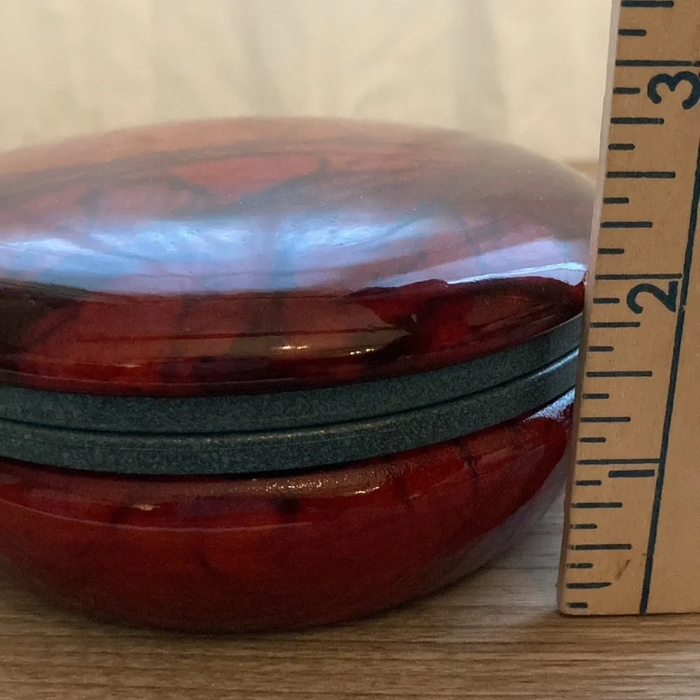 Pier 1 alabaster hand carved Jewelry Box made in Italy